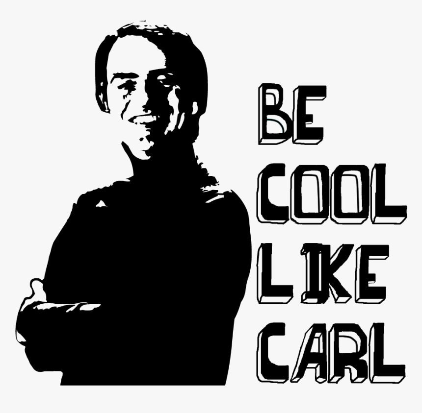 Be Cool Like Carl Sagan - Carl Sagan Black And White Cartoon, HD Png Download, Free Download