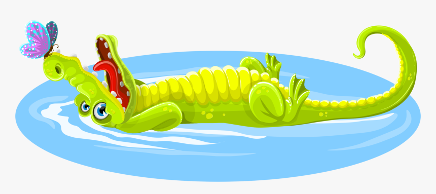 Larva,insect,crocodile - Krokodil Ligt In Het Water, HD Png Download, Free Download