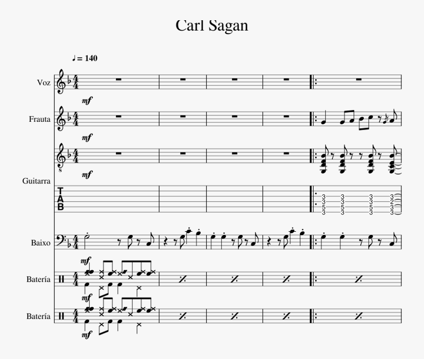 Transparent Carl Sagan Png - Sheet Music, Png Download, Free Download