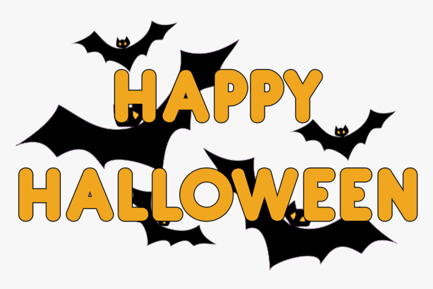 Happy Halloween Png Logo - Vleermuizen, Transparent Png, Free Download