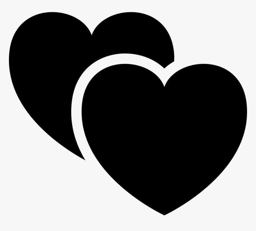Heart Symbol Computer Icons Couple - Black Love Symbol Png, Transparent Png, Free Download