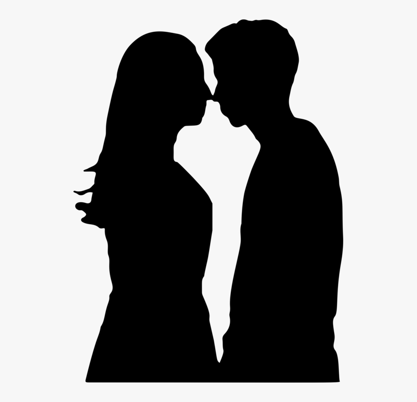 Emotion,human Behavior,interaction - Pregnant Woman And Man Silhouette, HD Png Download, Free Download