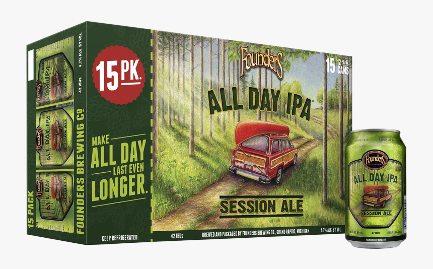 Allday 15pk - Founders Session Ipa, HD Png Download, Free Download