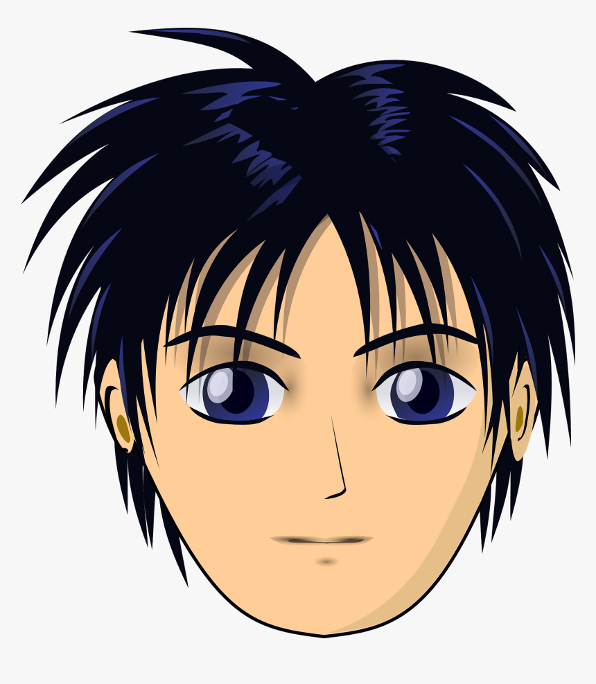 Manga Boy - Straight Hair Boy Cartoon, HD Png Download, Free Download