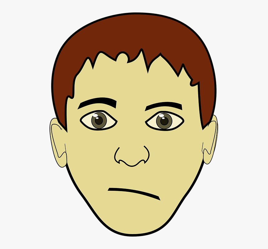 Boy Young Face Teenage Eyes Brown Guy Male - Brown Hair Brown Eyes Cartoon, HD Png Download, Free Download