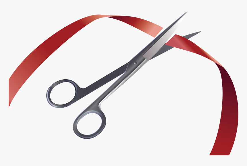 Scissors Ribbon Opening Ceremony Borxf - Ribbon And Scissors Transparent Png, Png Download, Free Download
