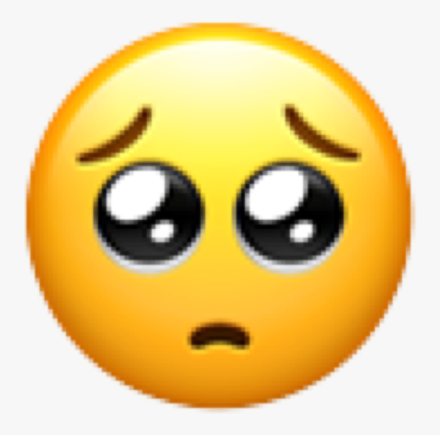 #emoji #emojisticker #sad #triste - Worried Emoticon, HD Png Download, Free Download