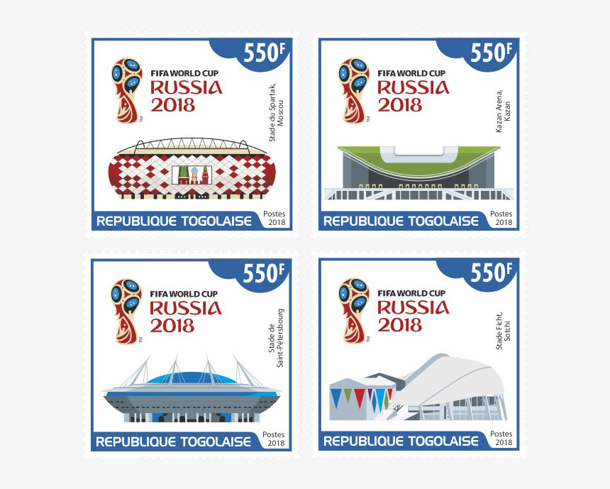 Fifa World Cup 2018 Post Stamps, HD Png Download, Free Download
