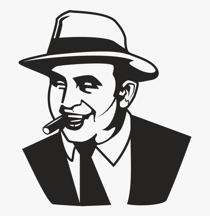 Silhouette Gangster Clip Art - Al Capone Clipart, HD Png Download, Free Download