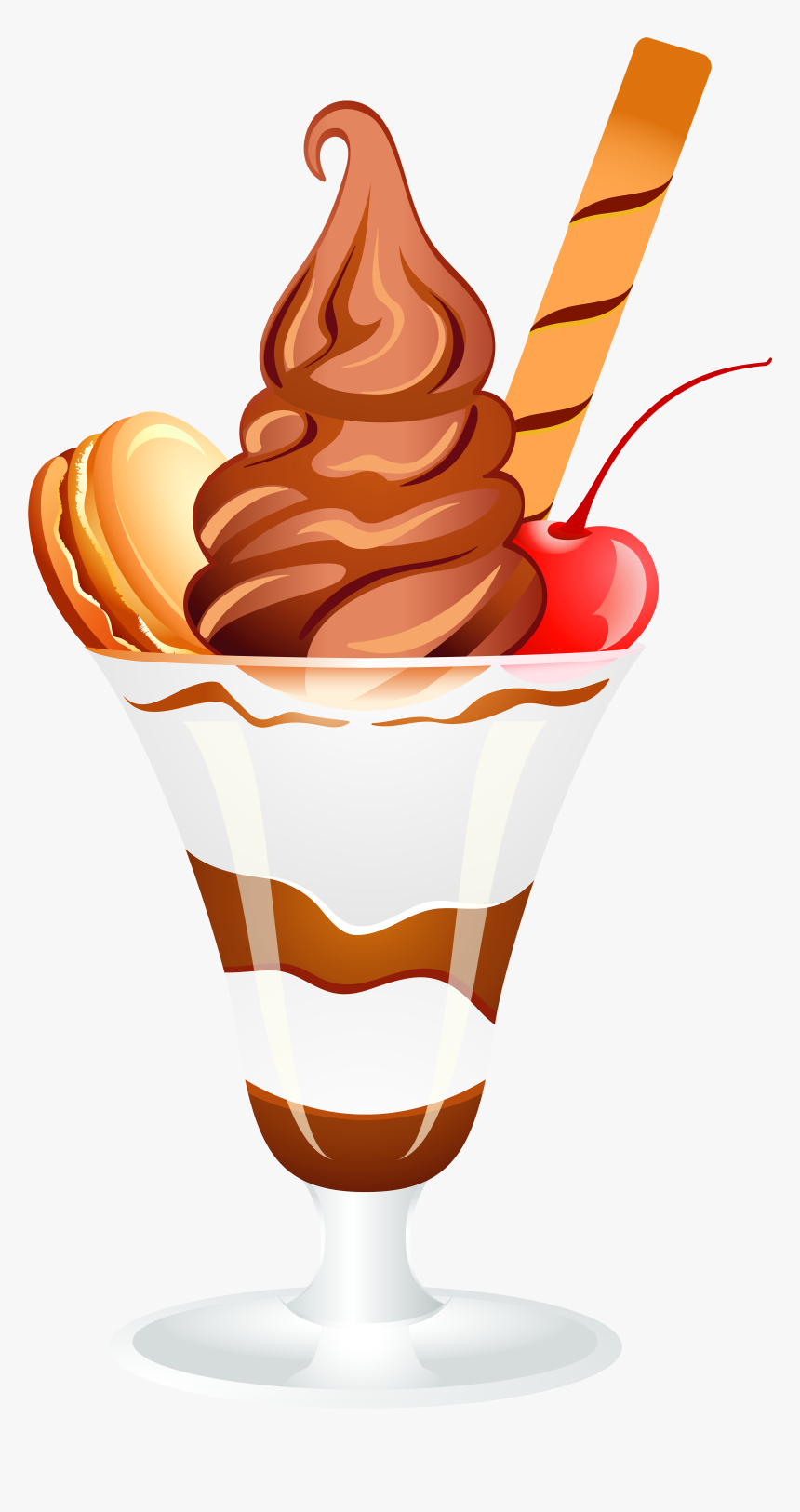 Clip Art Hot Fudge Sundae Clip Art - Ice Cream Sundae Png, Transparent Png, Free Download