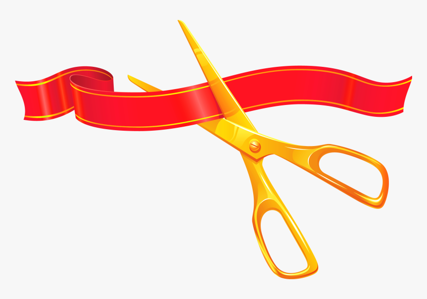 Cut Ribbon With Scissors Png, Transparent Png, Free Download