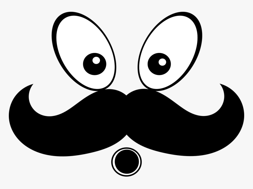 Silhouette Mustache Face Free Picture - Bigote En Dibujo Animado, HD Png  Download - kindpng