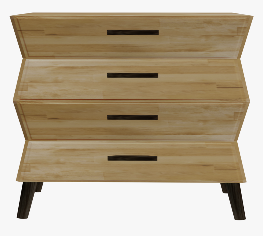 Pine Wood Dresser Modern 3d Front - Chest Of Drawers, HD Png Download, Free Download