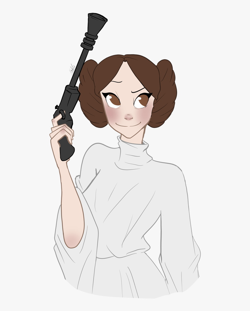 Leia Drawing General - Princess Leia Cartoon, HD Png Download, Free Download