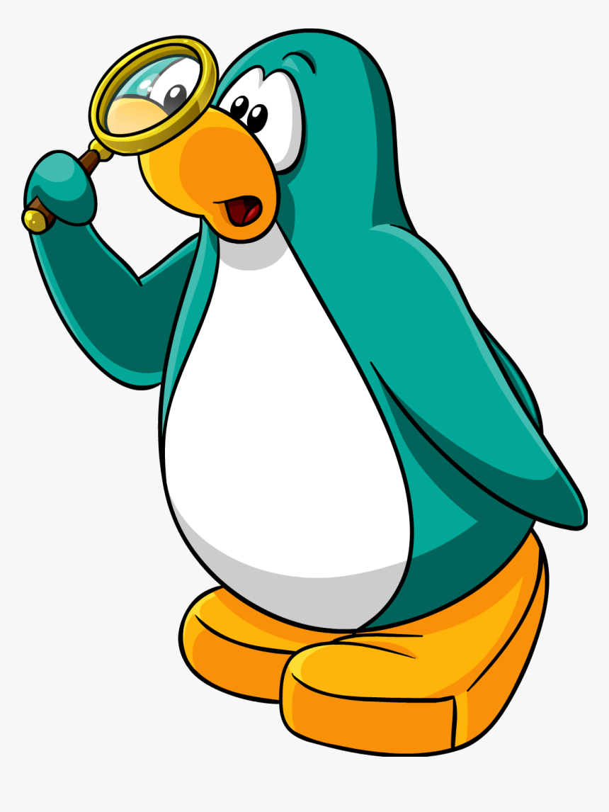 Penguin With Magnifying Glass , Png Download - Club Penguin Norman Swarm, Transparent Png, Free Download