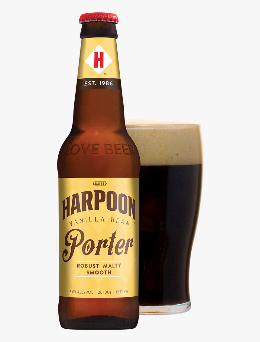 Vanilla Bean Porter Bottle And Glass, Pdf - Harpoon Dunkin Coffee Porter, HD Png Download, Free Download