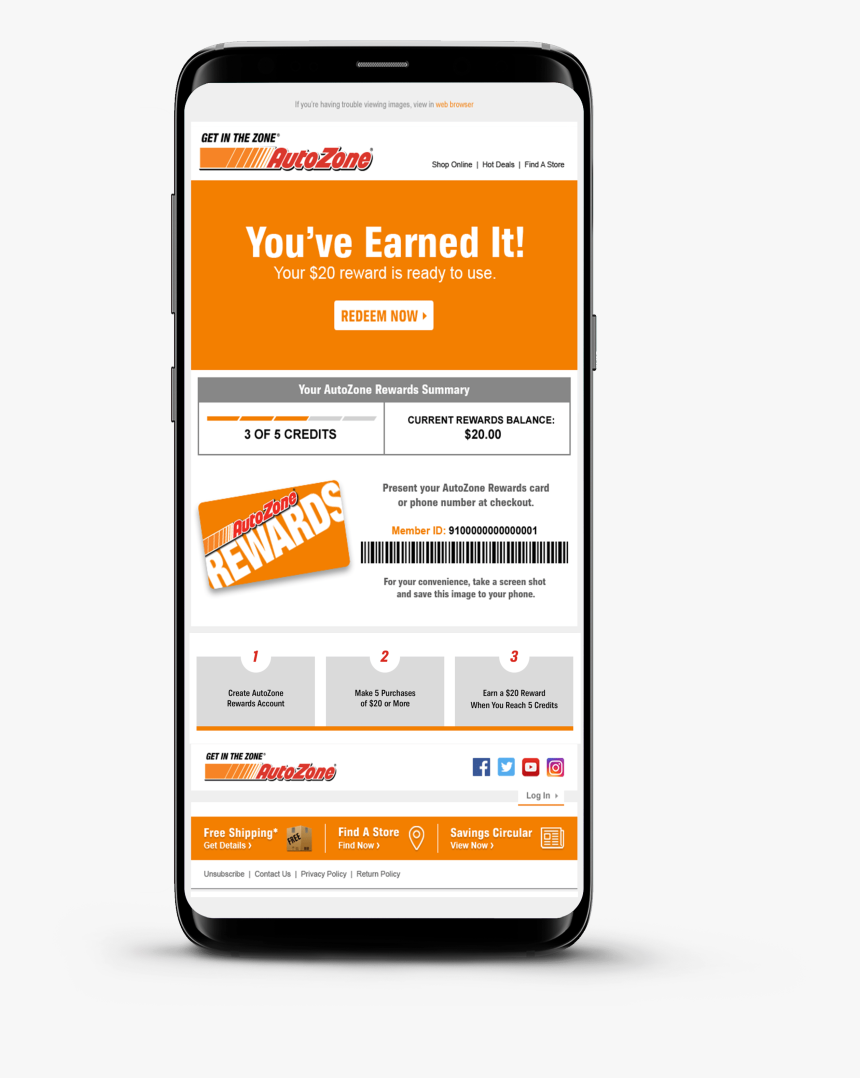 Autozone Rewards How To Join - Autozone App, HD Png Download, Free Download
