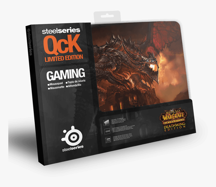 Steelseries Qck Deathwing Edition - Steelseries World Of Warcraft Cataclysm Mouse Pad, HD Png Download, Free Download