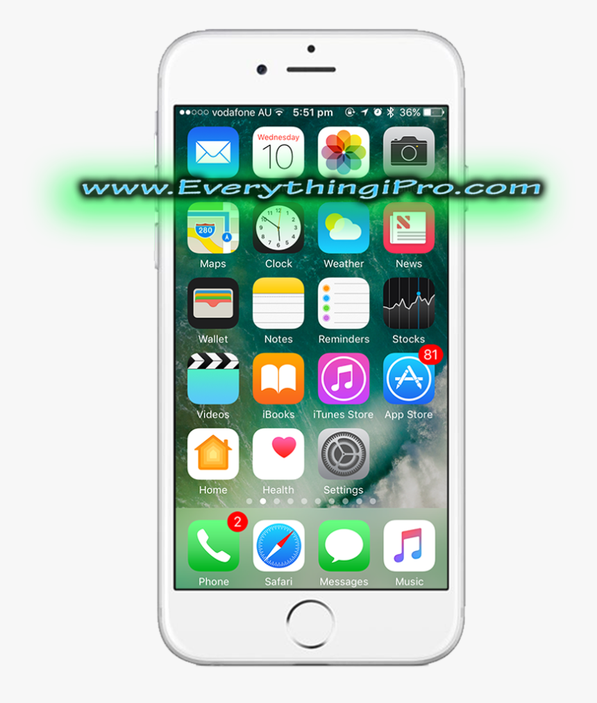 Iphone 5 Home Ios 10 , Png Download - Iphone 201 Se, Transparent Png, Free Download