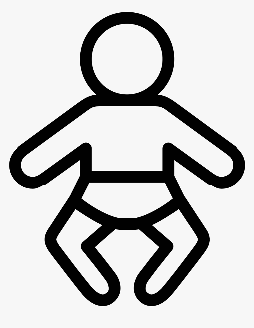 It Is A Icon Of A Baby Wearing A Diaper - Baby White Icon Png, Transparent Png, Free Download