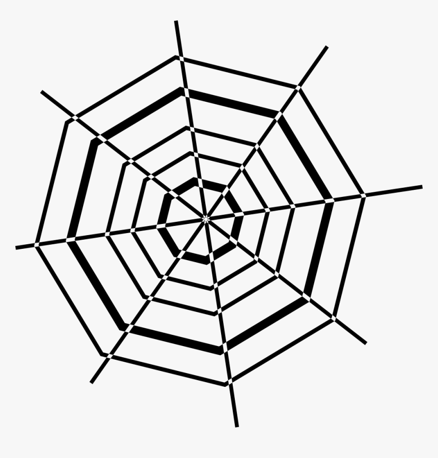 Octagonal Spider Web - Spider Web Tattoo Png, Transparent Png, Free Download