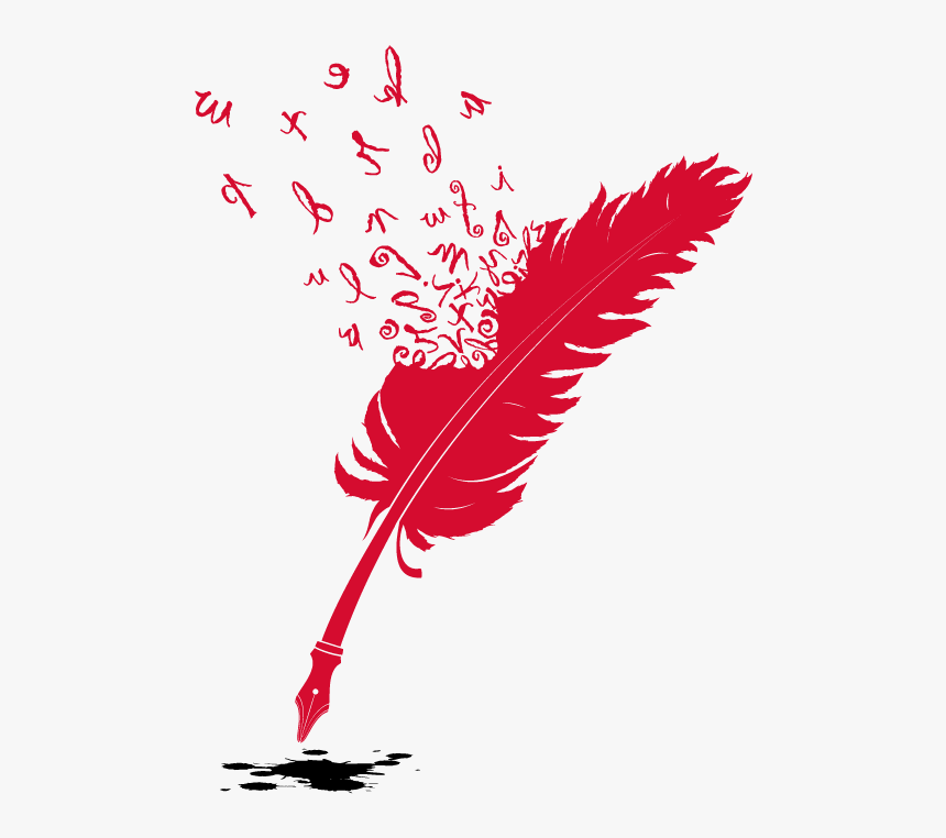 Feather With Letters, HD Png Download, Free Download