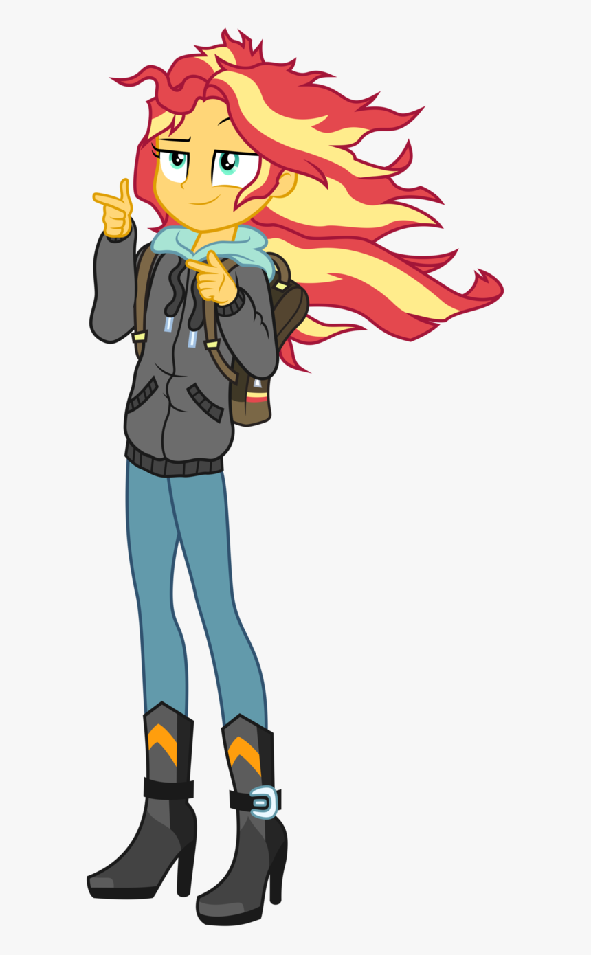 Clean Clipart Messy Person - Sunset Shimmer Finger Guns, HD Png Download, Free Download