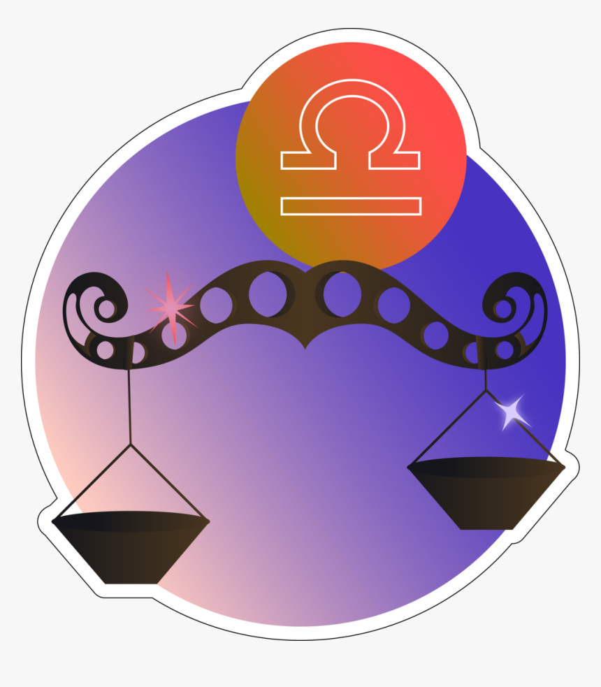Libra Outline Astro Stickers, HD Png Download, Free Download