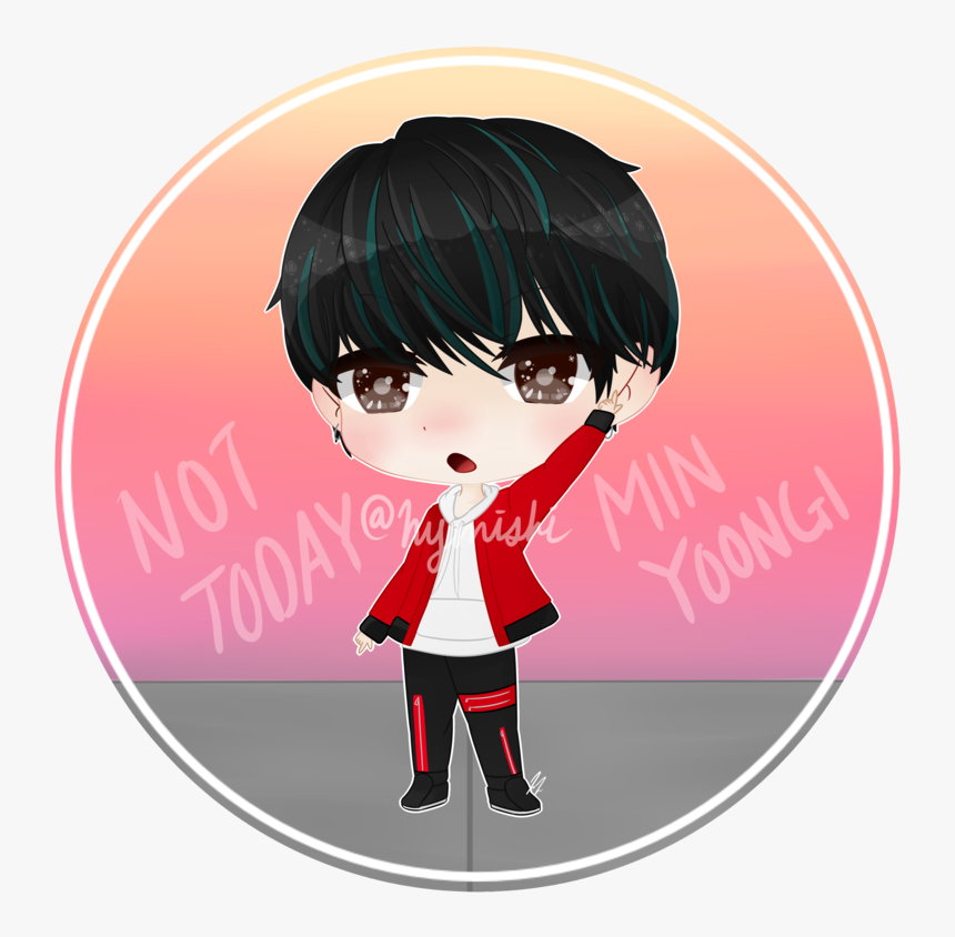 Drawing Bts Not Today - Bts Chibi Not Today Suga, HD Png Download, Free Download