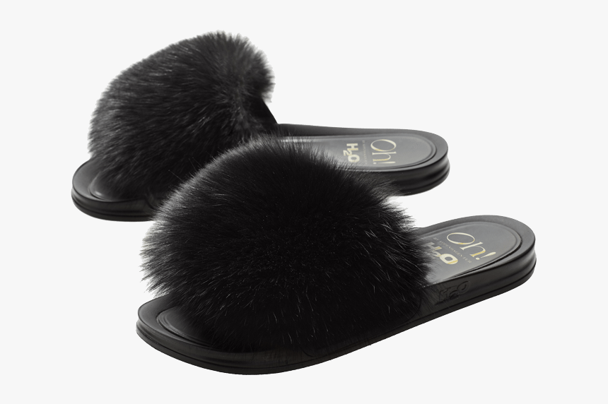 Foxy Fox Black Slipper - Oh! By Kopenhagen Fur, HD Png Download, Free Download