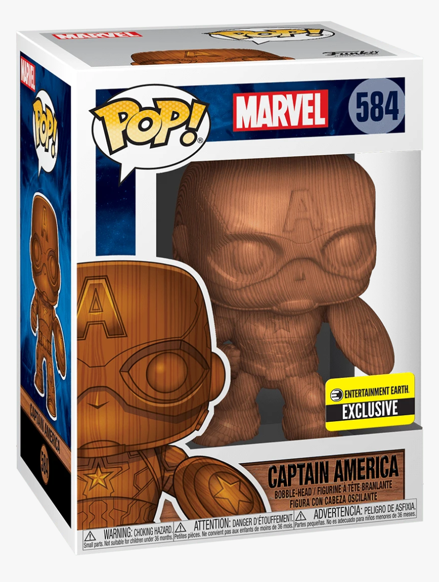 Funko Pop Captain America 584 Wood Deco, HD Png Download, Free Download