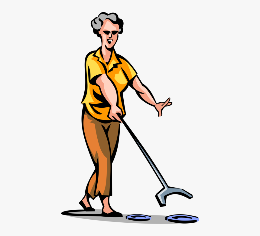 Senior Citizen Plays Shuffleboard - Shuffleboard Clip Art, HD Png Download, Free Download