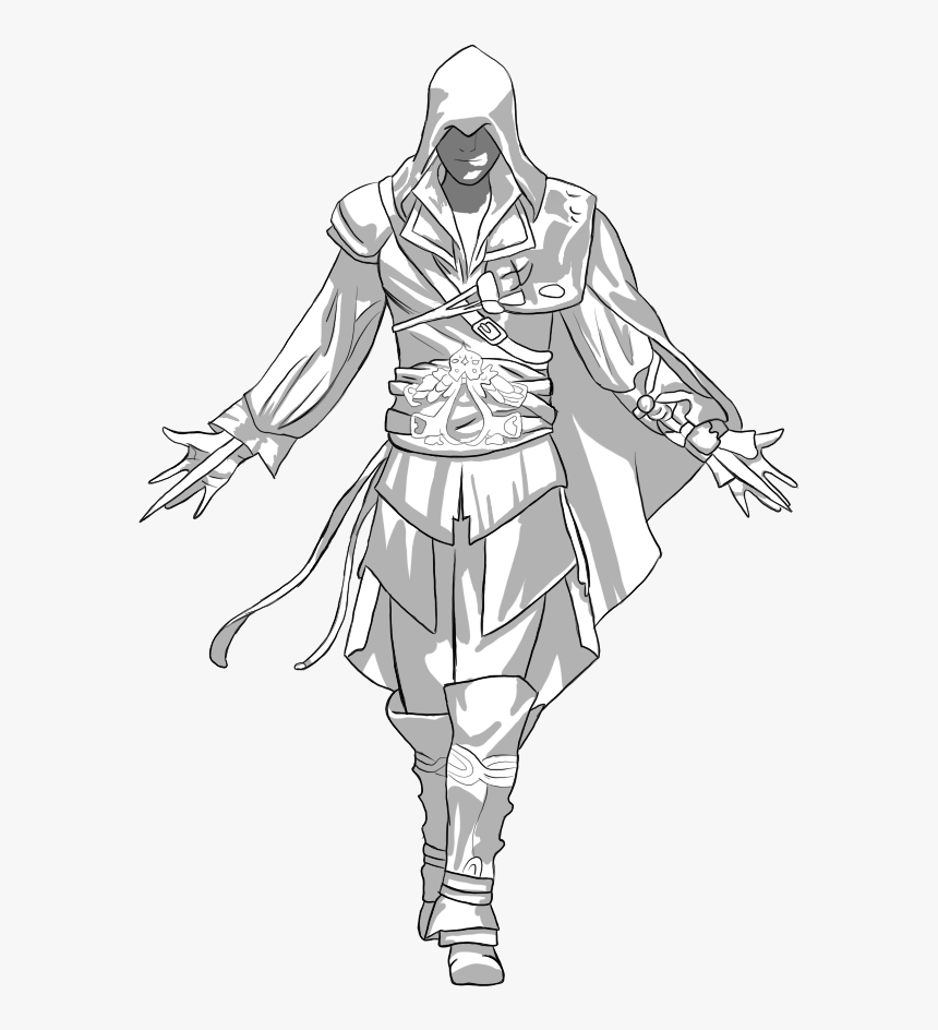 Auditore Da Firenze By Png Free Library - Ezio Drawing Ezio Assassin's Creed 2, Transparent Png, Free Download