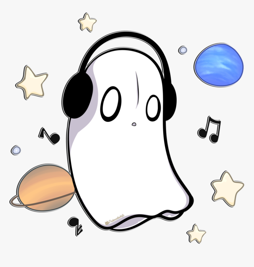 Graphic Freeuse Music Soothes The Soul Napstablook - Napstablook Headphones, HD Png Download, Free Download