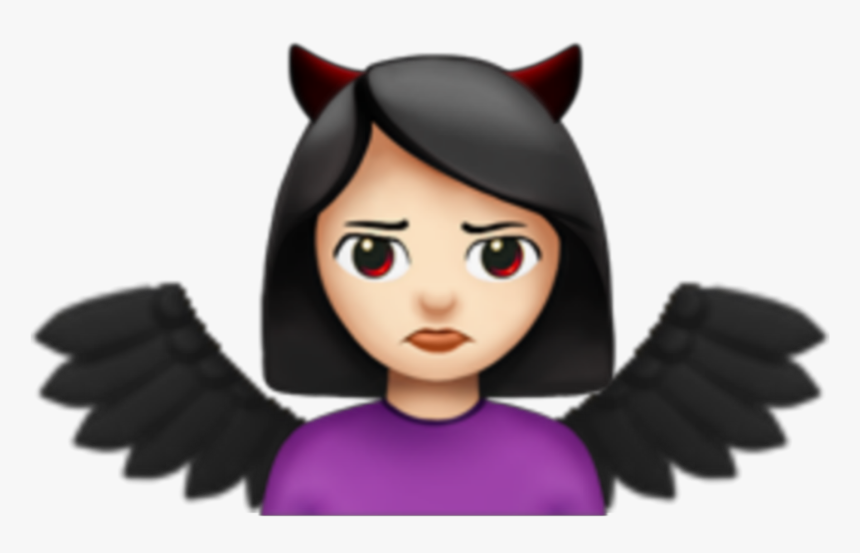 #emoji #aesthetic #grunge #edgy #trippy #rot #devil - Devil Girl Emoji Png, Transparent Png, Free Download