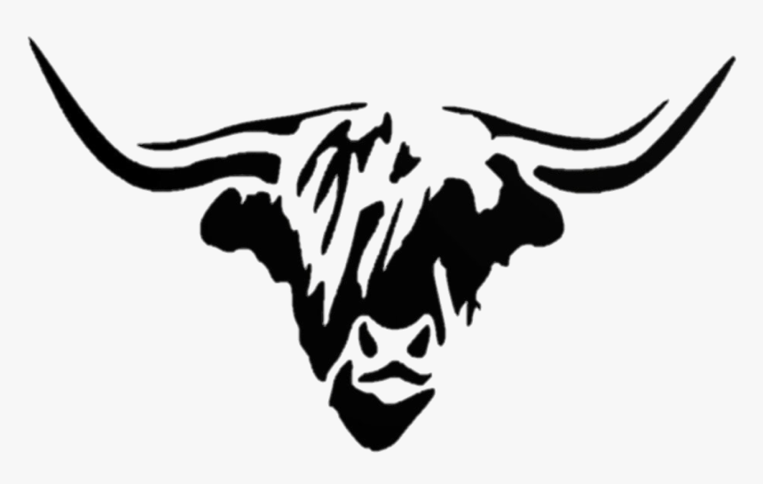 Cow - Highland Cow Head Silhouette, HD Png Download, Free Download