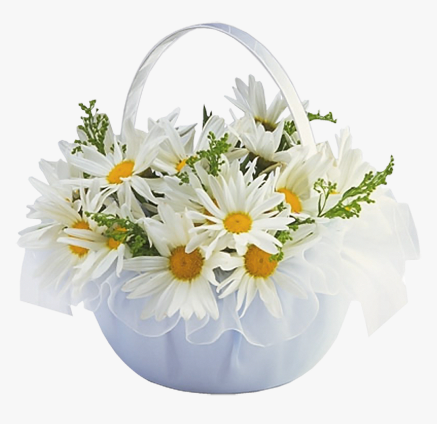 Daisies Clipart Wheat Grass - Png Image Of Flower Basket, Transparent Png, Free Download