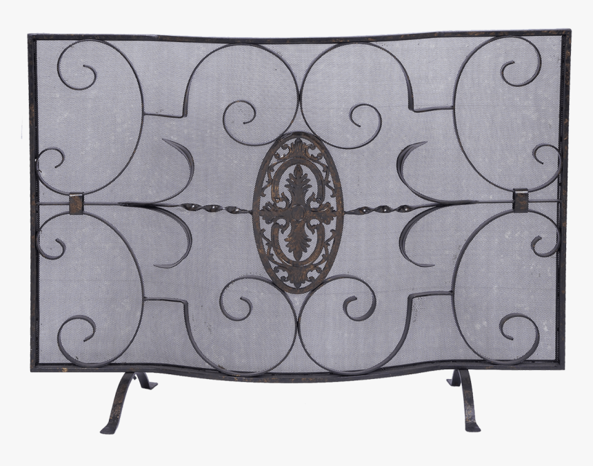 Serpentine Medallion Scroll Metal Decorative Fireplace - Sofa Tables, HD Png Download, Free Download