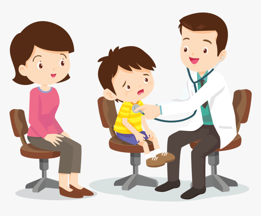 Transparent Vaccine Clipart - Doctor With Child Clipart, HD Png Download, Free Download