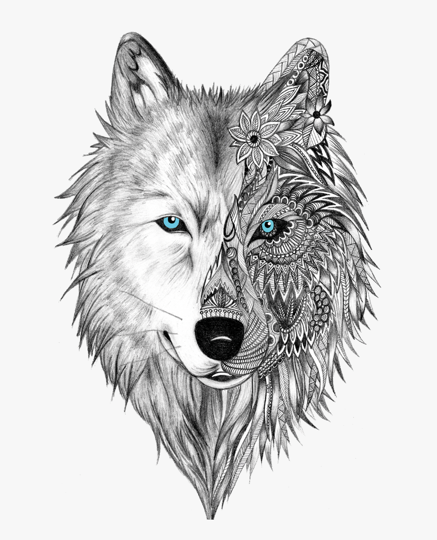 Wolf Spirit Animal Drawing, HD Png Download, Free Download