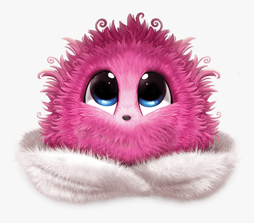 Pink Fluffy Ball Creature , Png Download - Scruff A Luv Cartoon, Transparent Png, Free Download