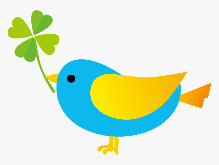 Blue Bird Clover Clipart - 無料 素材 イラスト 鳥, HD Png Download, Free Download