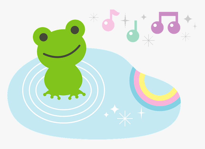 Frog Animal Rainbow Clipart - Illustration, HD Png Download, Free Download