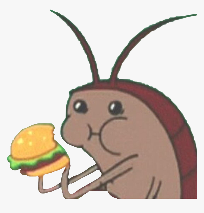 #spongebob #krabbypatty #krabbenburger #käfer #bug - Spongebob Cockroach Eating Krabby Patty Meme, HD Png Download, Free Download