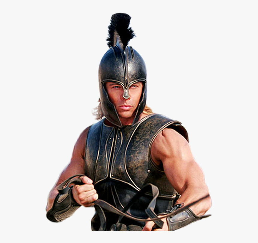 Brad Pitt Achilles Helmet Transparent Png Brad Pitt Troy Png Download Kindpng