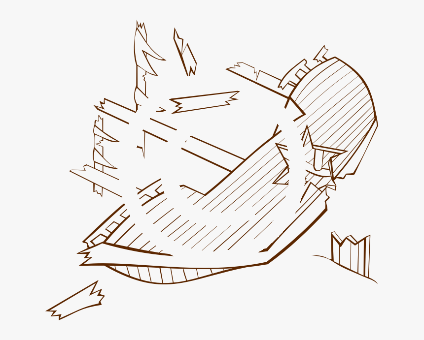Easy Sunken Ship Drawings, HD Png Download, Free Download