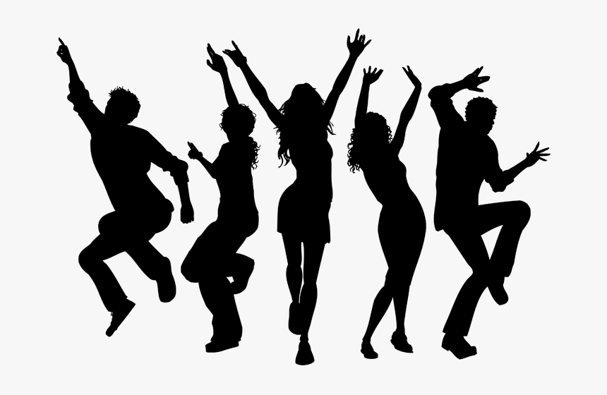 Dance Party Clip Art - People Dancing Silhouette Png, Transparent Png, Free Download