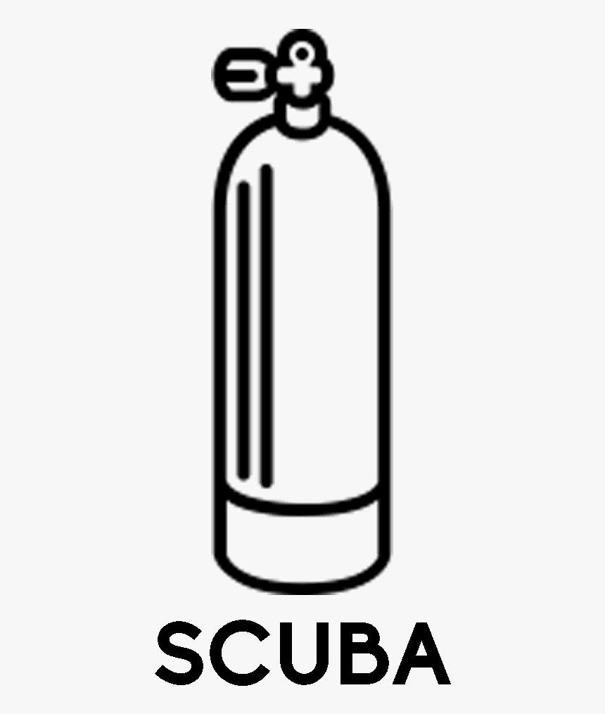 Transparent Underwater Shipwreck Clipart - Drawing Of An Oxygen Cylinder, HD Png Download, Free Download