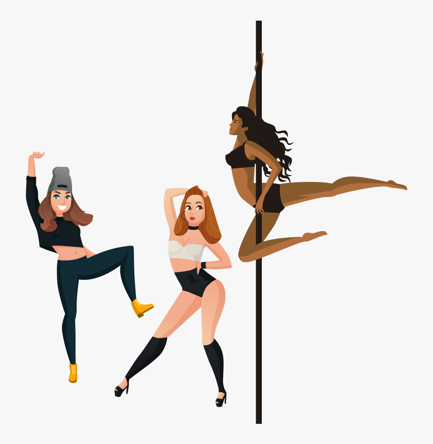 Icon Private Party - Cartoon Stripper Girl, HD Png Download, Free Download