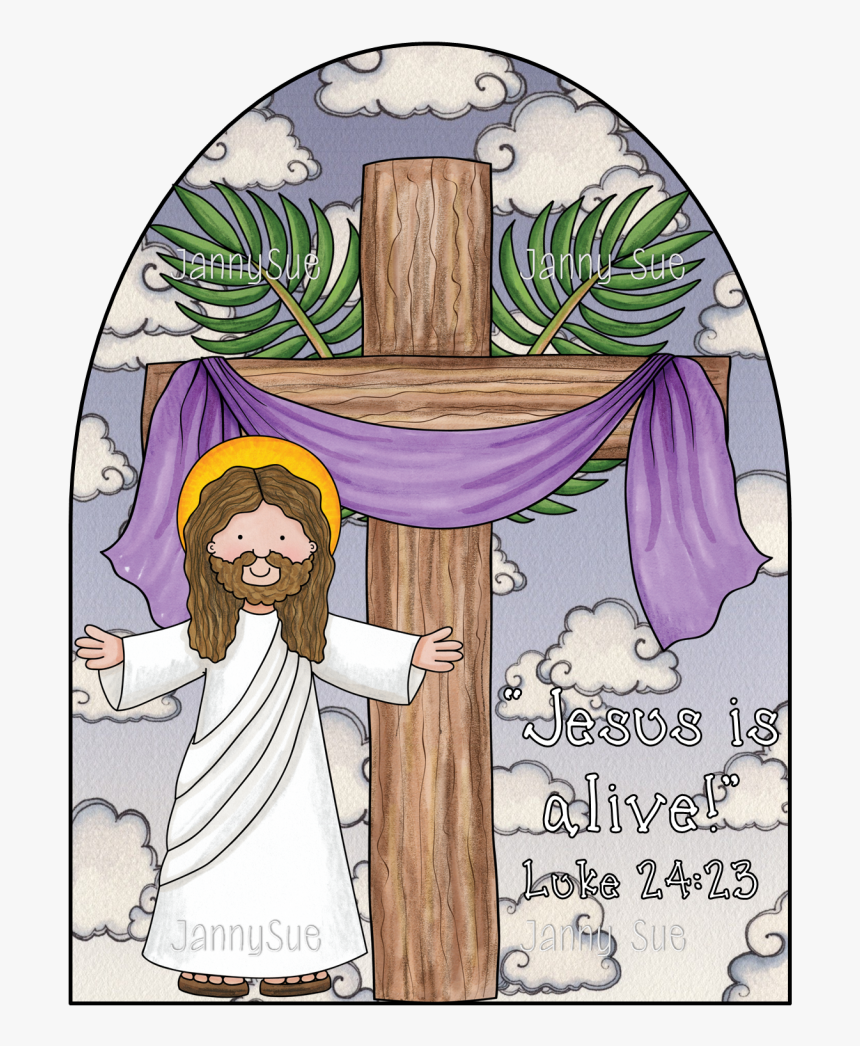 He Is Risen Clipart Jesus Is Alive - Jesus Is Risen Cartoon, HD Png Download, Free Download